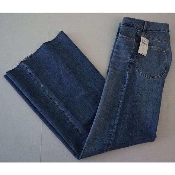 Good American GWP255T Women's Sz 00/24 Indigo Blue Good Waist Palazzo Jeans $149 - Picture 9 of 10